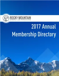 2017 Annual Membership Directory SUSTAINING MEMBERS