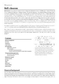 Bell's Theorem