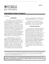 Hatchability Problem Analysis1