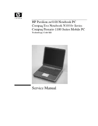 HP Pavilion Ze4100 Notebook PC / Compaq Evo Notebook N1010v