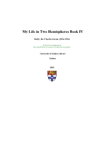 My Life in Two Hemispheres Book IV