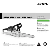 STIHL MSA 120, MSA 140 Owners Instruction Manual