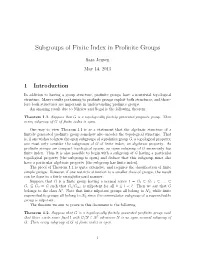 Subgroups of Finite Index in Profinite Groups