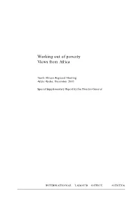 Working out of Poverty Views from Africa