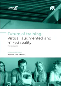 Future of Training: Virtual, Augmented and Mixed Reality Showcase Guide
