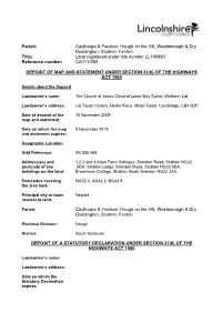 Land Registered Under Title Number LL199890 Reference Number: CA/7/1/282