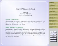MAS4107 Linear Algebra 2 Linear Maps And