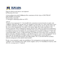 Ring Size Effects on the Pinacol Rearrangement by Ramanujan Srinivasa a Thesis Submitted in Partial Fulfillment of the Requireme