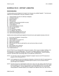 Schedule Rc-E -- Deposit Liabilities