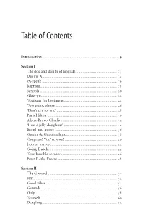 Table of Contents
