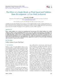 The Effect of a Single Shrub on Wind Speed and Nabkhas Dune Development: a Case Study in Kuwait