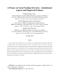 A Primer on Social Trading Networks – Institutional Aspects and Empirical Evidence