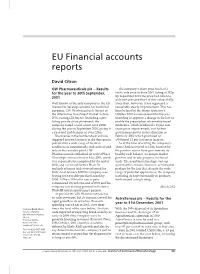 EU Financial Accounts Reports
