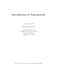 Introduction to Supergravity