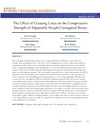 The Effect of Creasing Lines on the Compression Strength of Adjustable Height Corrugated Boxes