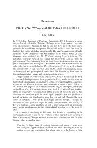 The Problem of Pain Defended
