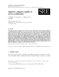 Aquosa-Adaptive Quality of Service Architecture