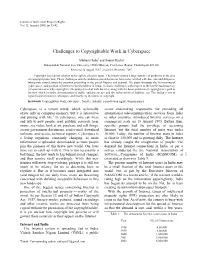 Challenges to Copyrightable Work in Cyberspace