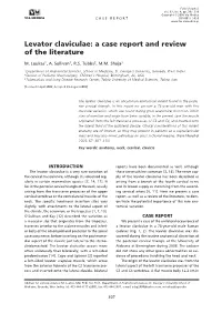 Levator Claviculae: a Case Report and Review of the Literature