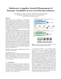 Multiverse: Compiler-Assisted Management of Dynamic Variability in Low-Level System Software