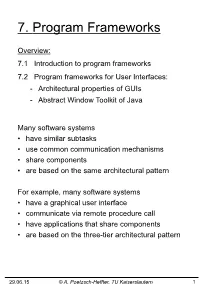 Program Frameworks