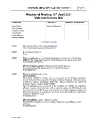 19Th April 2021 Videoconference Link