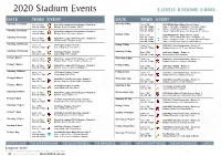 2020 Stadium Events 3 LEVELS
