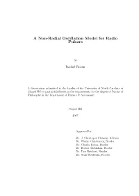 A Non-Radial Oscillation Model for Radio Pulsars