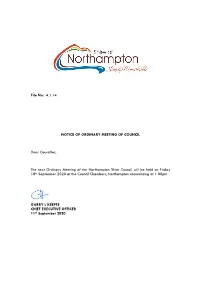 File No: 4.1.14 NOTICE of ORDINARY