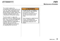 Maintenance Schedule