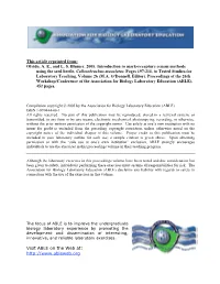 Olvido, AE, and LS Blumer. 2005. Introduction to Mark-Recapture