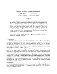 On Access Checking in Capability-Based Systems1