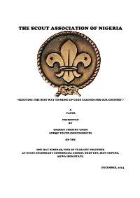 Paper on Scouting