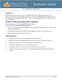 S-130 Unit 10: Water Use