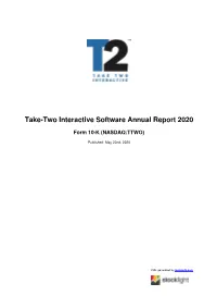 Take-Two Interactive Software Annual Report 2020