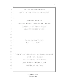 Transcript for the January 11, 2019 Joint Meeting of the Arthritis