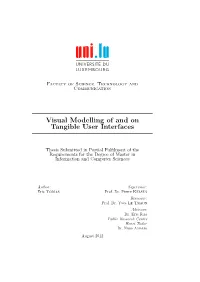 Visual Modelling of and on Tangible User Interfaces