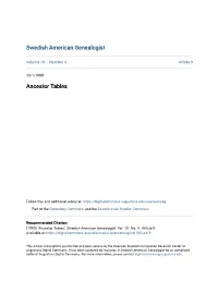 Ancestor Tables