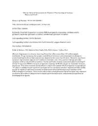 Elsevier Editorial System(Tm) for Trends in Pharmacological Sciences Manuscript Draft