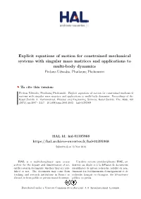 Explicit Equations of Motion for Constrained
