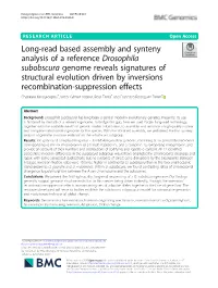 Long-Read Based Assembly and Synteny Analysis of a Reference