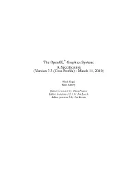 Opengl 3.3 (Core Profile)