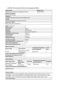 Pheriponf-01A Introduction to Physical Oceanography for Minors Module