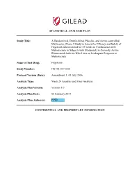 Statistical Analysis Plan