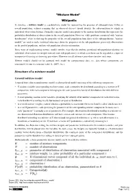 Structure of a Mixture Model