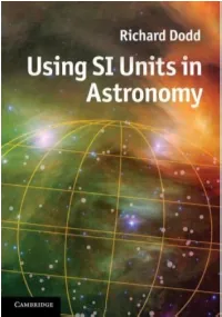 Dodd R. Using SI Units in Astronomy (CUP, 2012)(ISBN 9780521769174