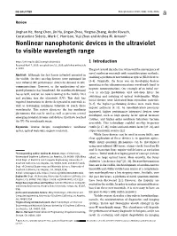 Nonlinear Nanophotonic Devices in The