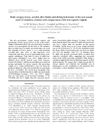 Oxygen Stores and Diving Behaviour of the Star-Nosed Mole 47