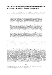 The Localized Geopolitics of Displacement and Return in Eastern Prigorodnyy Rayon, North Ossetia