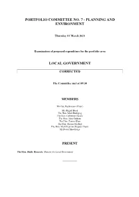 Transcript of Committee Proceedings